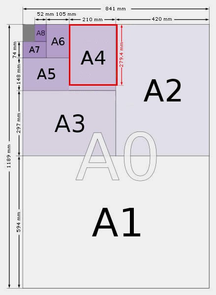 A4紙的尺寸大小是多少厘米？